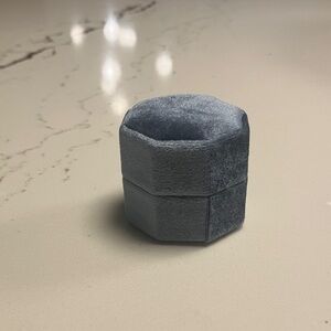 Wedding Jewelry Box - Gray/Blue - for 2 rings